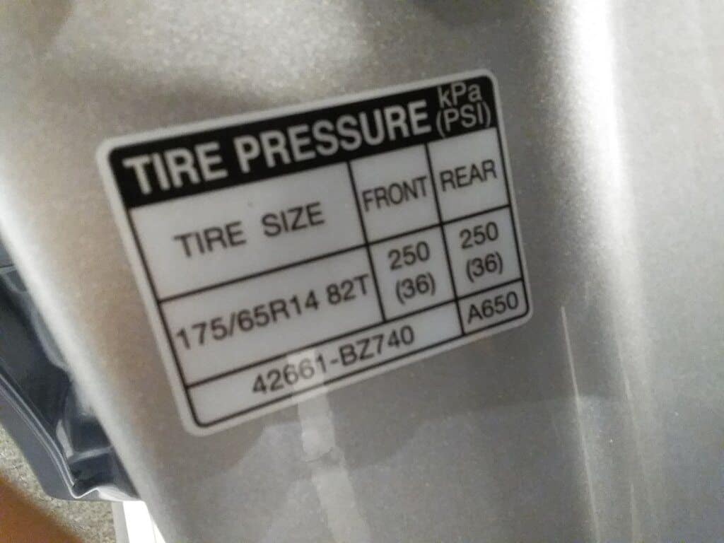 motorhome tire pressure