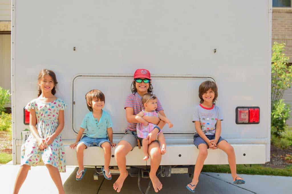 living in an rv with kids